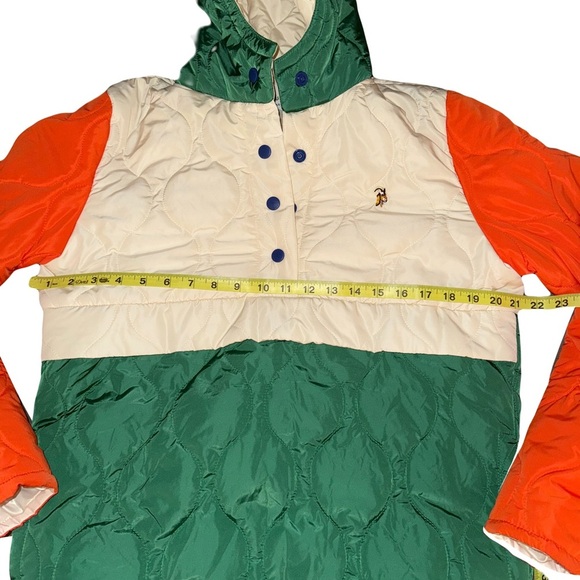 GOAT by James King Atlanta Vintage Puffer Jacket Size Small Half Button Hoodie - Picture 3 of 7